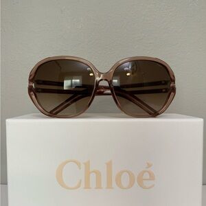 Chloe oversized sunglasses new NIB Antique rose